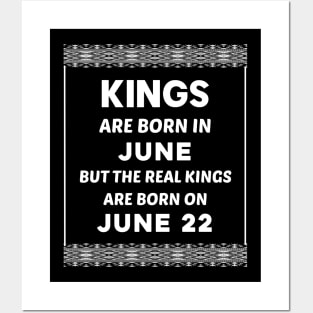 Birthday King White June 22 22nd Posters and Art